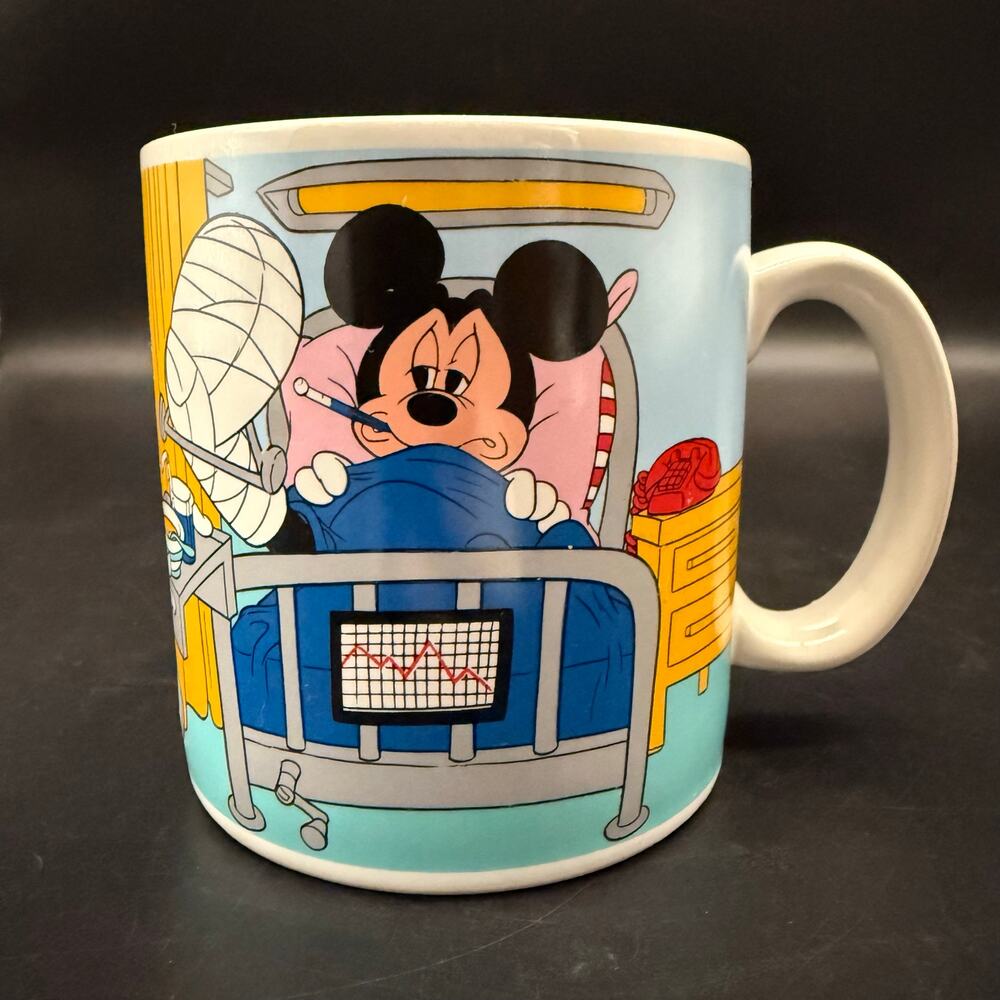 Vintage Walt Disney Applause Mickey Mouse & Friends "Get Well Soon" Coffee Mug